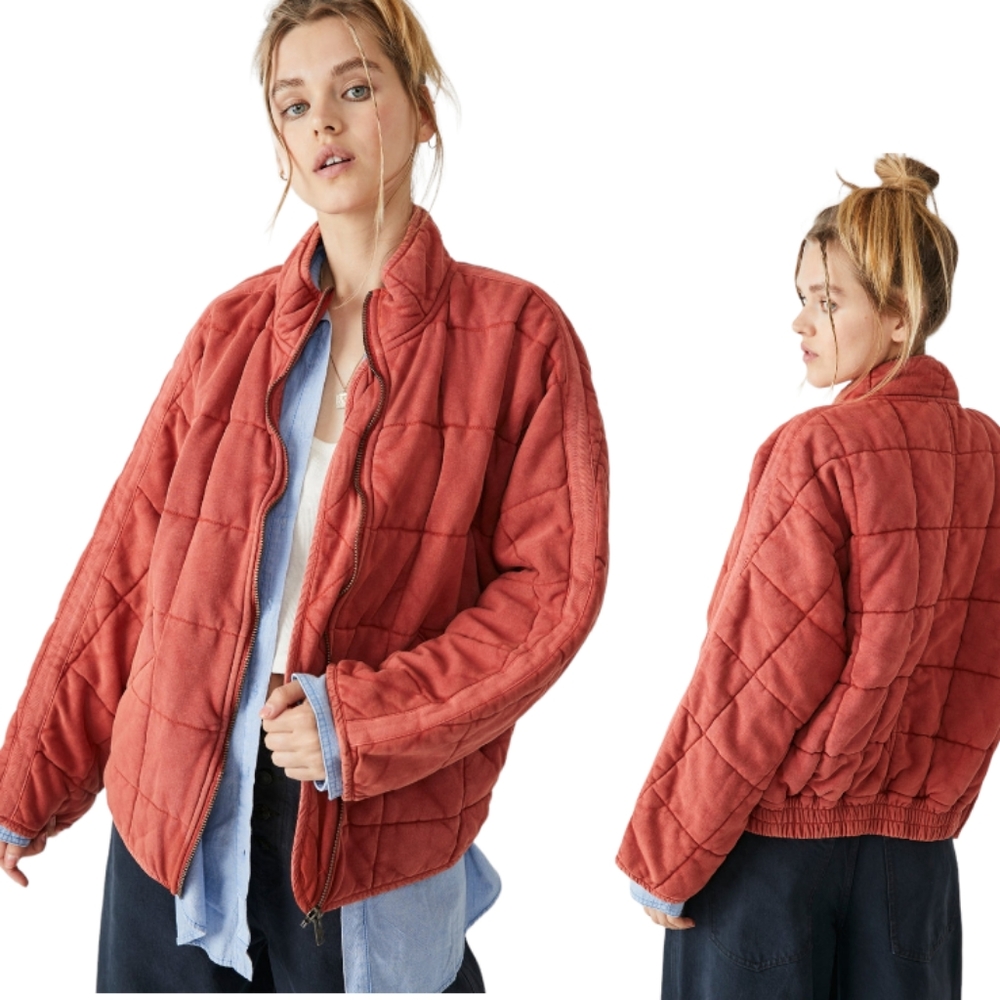 FREE PEOPLEDOLMAN QUILTED KNIT JACKE JACKET